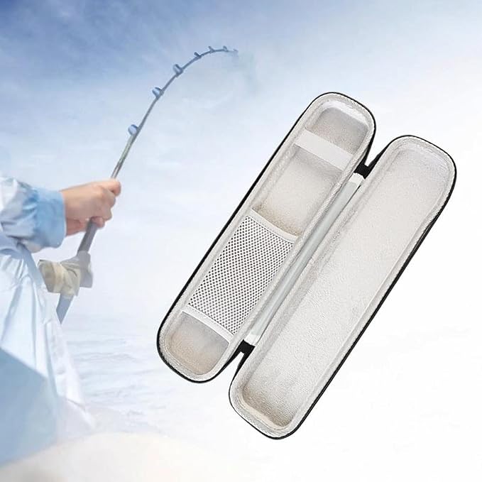 kowaku Hard Shell Fishing Carrying Case Fishing Rod Reel Organizer Shock Proof Multi-use Fishing Carry Bag for Fishing Poles Anglers