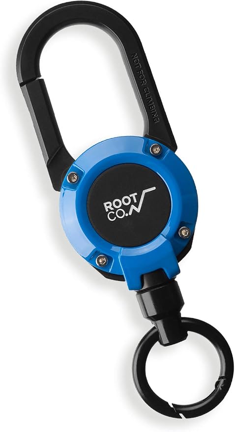 ROOT CO. GRAVITY MAGREEL, Retractable Badge/iPhone Case/Key Holder with Carabiner Clip | 33.4" / 85cm Reel Reel