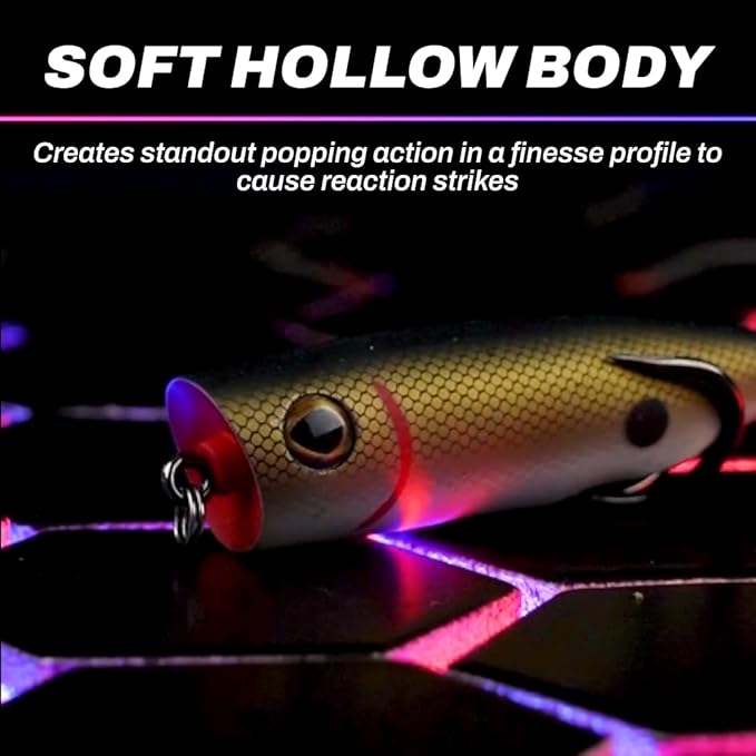 SNAG PROOF Zoo Pop Topwater Lure | Weedless Design for Bass Fishing | Tennessee Shad, 3/8 oz.