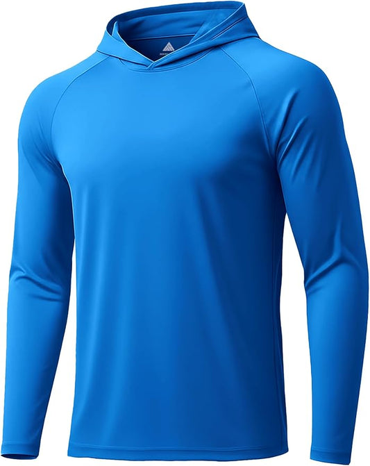 ZITY 3 Pack Men's Sun Protection Hoodie Shirt Fishing Shirts for Men UPF 50+ Long Sleeve Shirt Lightweight Rash Guard
