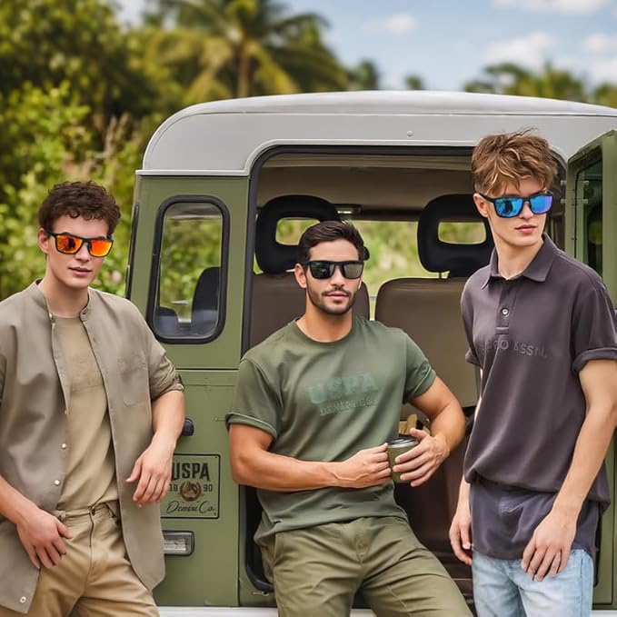 Polarized Sunglasses for Men, UV Protection Lightweight Sun Glasses for Driving Fishing Golf