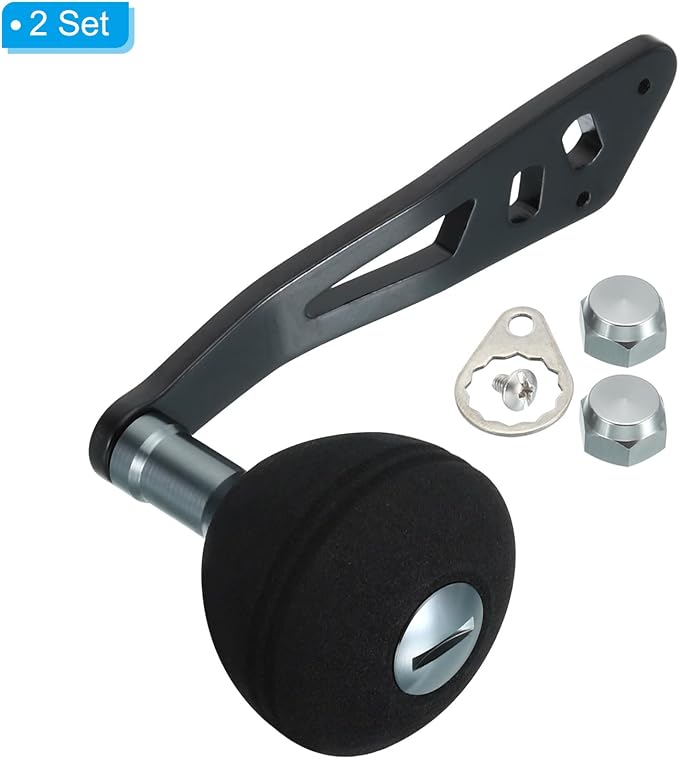 PATIKIL Baitcasting Power Handle Metal Fishing Reel Handle EVA Knob Grip Replacement Parts for Rocker Arm Accessories