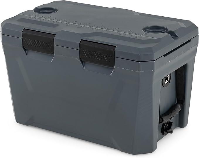 KOTEK 21qt Hard Cooler, Insulated Portable Ice Chest with Drain Plug, Bottle Opener & Cup Holders, Outdoor Cooler with Handle for Camping, Beach, Fishing and Boating