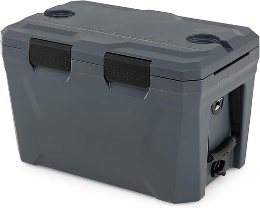 KOTEK 21qt Hard Cooler, Insulated Portable Ice Chest with Drain Plug, Bottle Opener & Cup Holders, Outdoor Cooler with Handle for Camping, Beach, Fishing and Boating