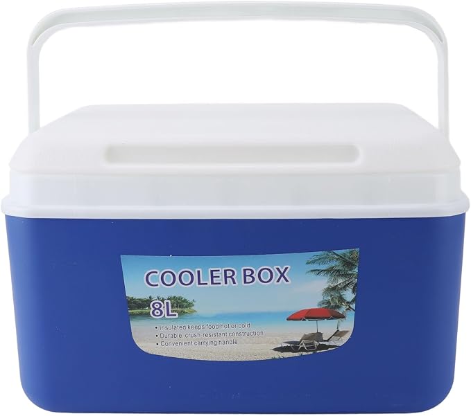 Insulated Portable Cooler Efficient Warm Cold Insulation Portable Hard Cooler Box Ice Cooler for Camping Picnic Beach Drink Beverage Fishing