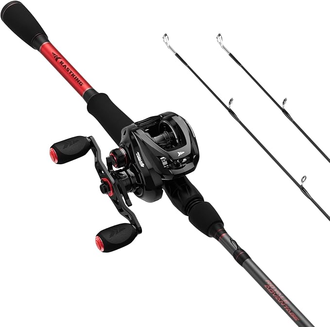 KastKing Royale Legend II Twin Tip Fishing Rod and Reel Combo, 7.2:1 Gear Ratio, Right Hand Casting Reel, 7'3'' MH Power Casting Rod