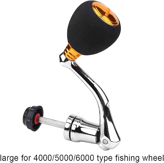 Tbest Fishing Spinning Reel Handle Metal Rocker Arm Reel Replacement Power Handle Grip