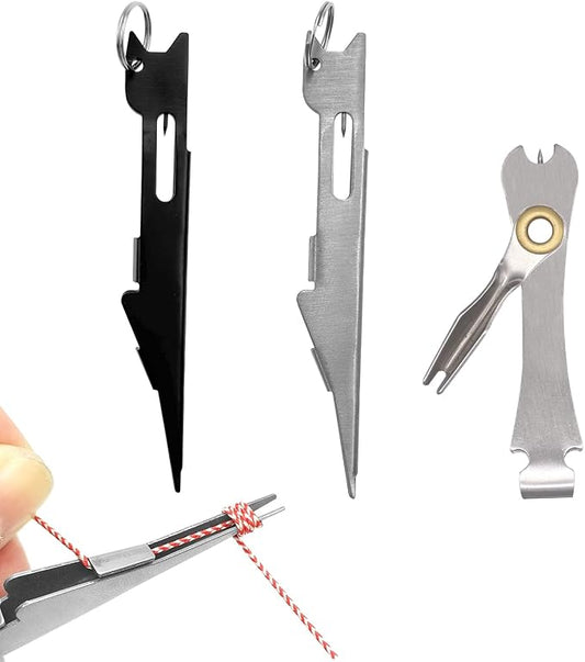 3 PCS Fishing Knot Tying Tool,Line Cutter,Fishing Quick Knot Tool Fly Fishing Angler Accessories Nail Knot Tying Tool for Hooks,Lures and Line