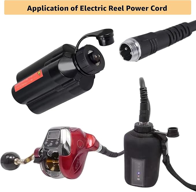 1.64Feet Electric Reel Power Cord – Compatible with Daiwa, Seaborg, Leobritz,Tanacom, BeastMaster, Shimano Fishing Reel Super Air Cord(1Pcs)