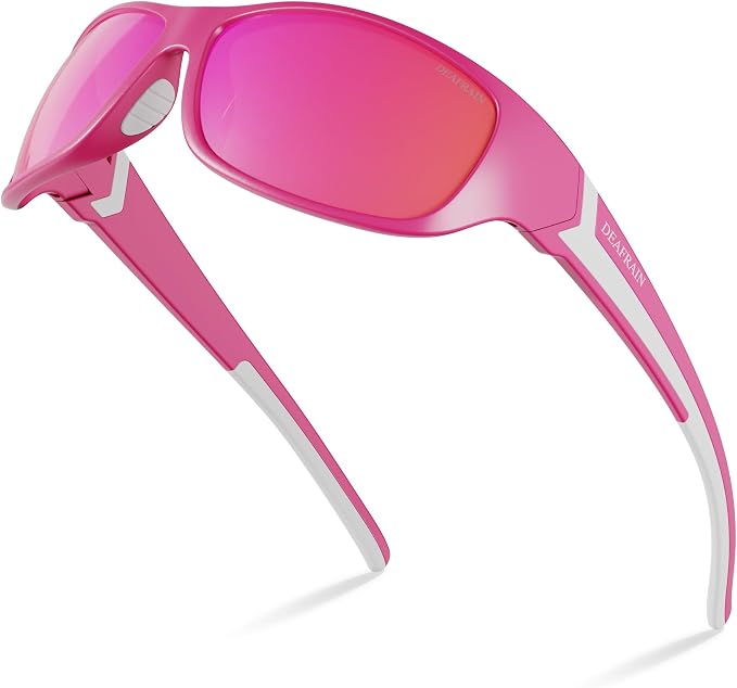 DEAFRAIN Polarized Sports Sunglasses for Men Women Driving Fishing Cycling Running UV Protection
