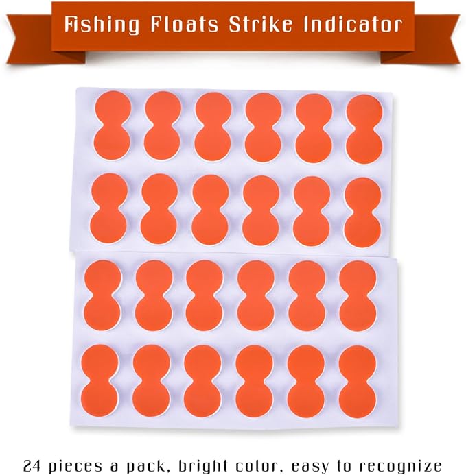 Strike Indicators Fly Fishing, 24 PCS EVA Fly Fishing Floats, Pinch-on-Floats Trout Floats Fly Fishing Accessories