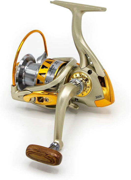 Rite Angler Fishing Reel Smooth Lightweight w/Collapsible Handle Spinning Reel