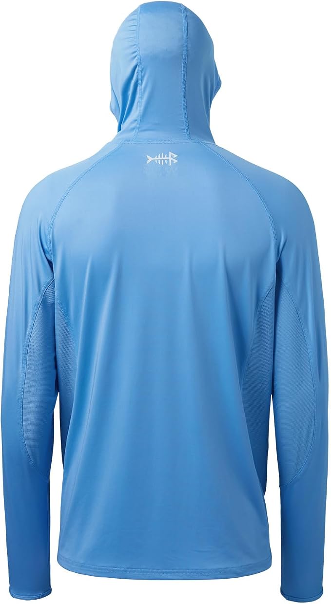 BASSDASH UPF 50+ Men’s Long Sleeve Fishing Shirt with Mask UV Neck Gaiter Hoodie