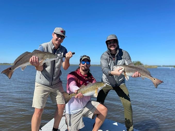 Four Horsemen Boom Boom Shrimp Plastic Bait Made in USA Saltwater Fishing Lures for Speckled Trout, Redfish - 1/8 Deathgrip Jighead Hook - Contains 2 Swimbaits