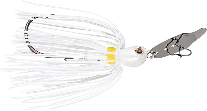 Strike King Thunder Cricket Fishing Lure, Vibrating Swim Jig, Silver Blade, 4/0 Jungle-Style Flipping Hook