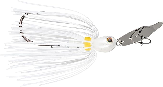 Strike King Thunder Cricket Fishing Lure, Vibrating Swim Jig, Silver Blade, 4/0 Jungle-Style Flipping Hook