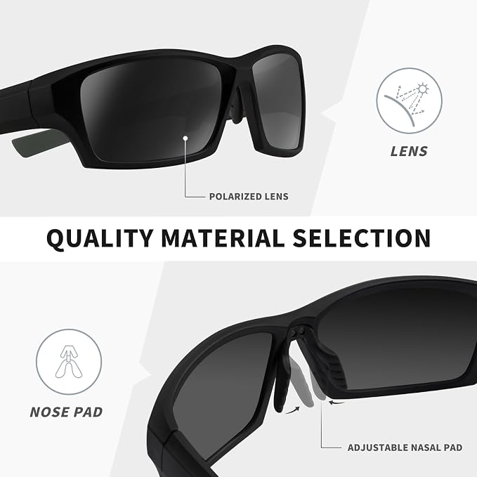 Polarized Sports Sunglasses for Men Women,Driving Fishing Cycling Mountain Bike Sunglasses UV400 Protection