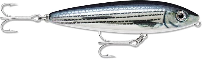 Rapala Saltwater Skitter Walk Topwater Walking Bait, Inshore Hard Bait, Snook Redfish and Striper Lure, 4-3/8", Mullet