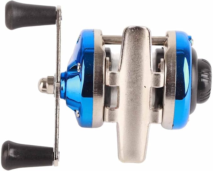 Fishing Reel, RoundBaitcasting Reel Conventional Fihsing Wheel with Line Lure Reel for Catfish, Salmon/Steelhead, Striper Bass and Inshore Saltwater Fishing(Blue)