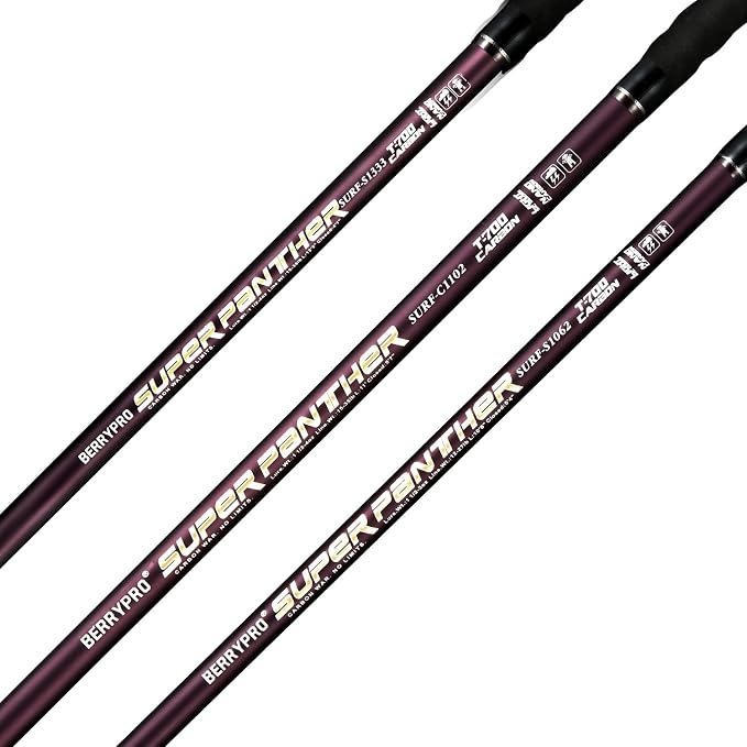 BERRYPRO Surf Spinning Rod Surf Casting Fishing Rod Carbon Fiber Travel Fishing Rod (9'/10'/10'6''/11'/12'/13'3'')