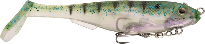 Strike King Final Copy Fishing Lure, Pre-Rigged Soft Plastic Swimbait, Free-Swinging Size 4 Treble Hook, Belly Magnetic Hook Keeper, 7/8-Ounce