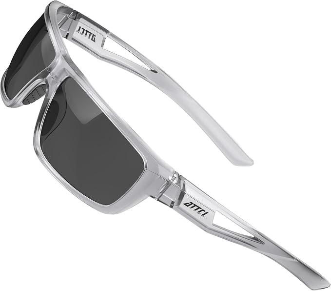 ATTCL Polarized Sunglasses Men Sports: UV Protection Lightweight TR90 Frame Anti-Slip Wrap-Around for Driving Fishing Golf
