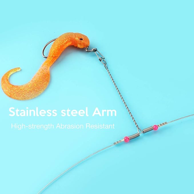 Fishing Leaders, Fish Line Stainless Steel Wire with Swivels Snap Connect Fishing Gear and Equipment Tackle Kit, for Lures Bait Rig Or Hooks, Fishing Gift