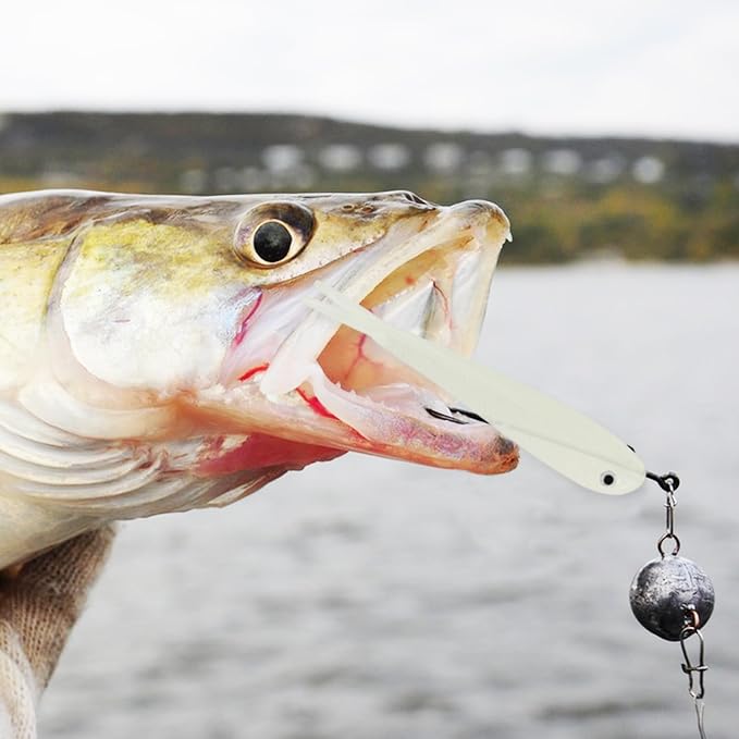 Soft Fishing Lures Kit Paddle Tail Swimbaits Plastic Worms Set Mixed Color Minnow Jerkbait Bass Lure Baitsfor Trout,Walleye,Crappie