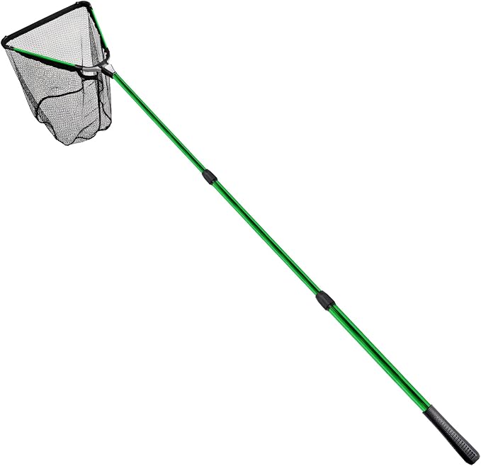 Fiblink Folding Aluminum Fishing Landing Net Fish Net with Extending Telescoping Pole Handle