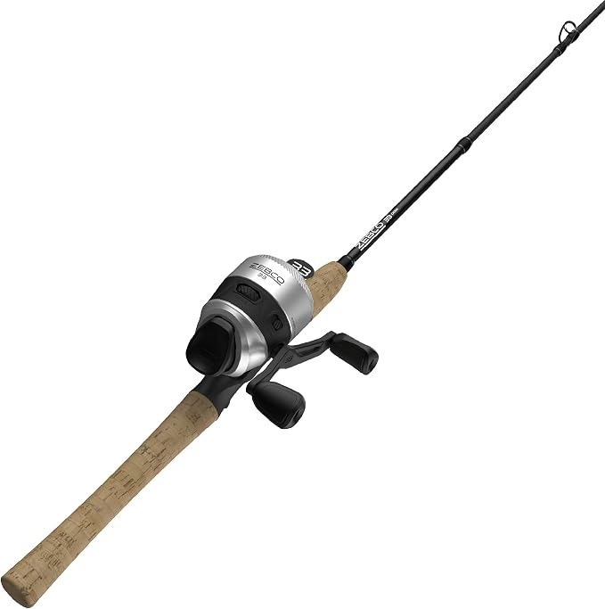 Zebco 33 Cork Reel and Fishing Rod Combo, Graphite Rod with Cork Handle, QuickSet Anti-Reverse Fishing Reel with Bite Alert