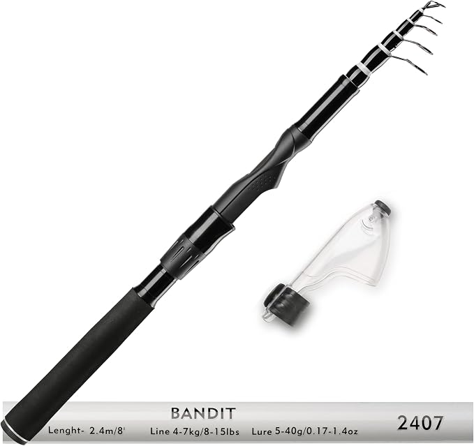 Whistytwig Carbon Fiber Telescopic Fishing Rod - Portable Collapsible Design for Travel and Adventure - Versatile Saltwater and Freshwater Fishing Pole