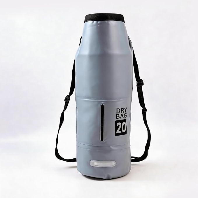 20L Waterproof Dry Bag - Floating Heavy Duty PVC Dry Sack - for Boating, Fishing & Beach - Backpack Style Waterproof Bag for Men & Women