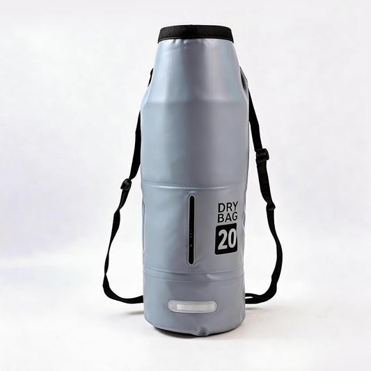 20L Waterproof Dry Bag - Floating Heavy Duty PVC Dry Sack - for Boating, Fishing & Beach - Backpack Style Waterproof Bag for Men & Women