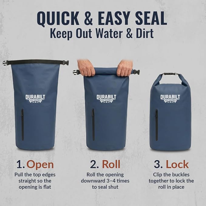 Backpack Cooler Insulated Waterproof – 24 Cans, Leak Proof Heavy Duty Soft Sided Cooler Backpack, Dry Bag Roll Top Sack, 14 Cans + Ice, Gear Dry for Hiking, Beach, Camping, Fishing & Kayaking