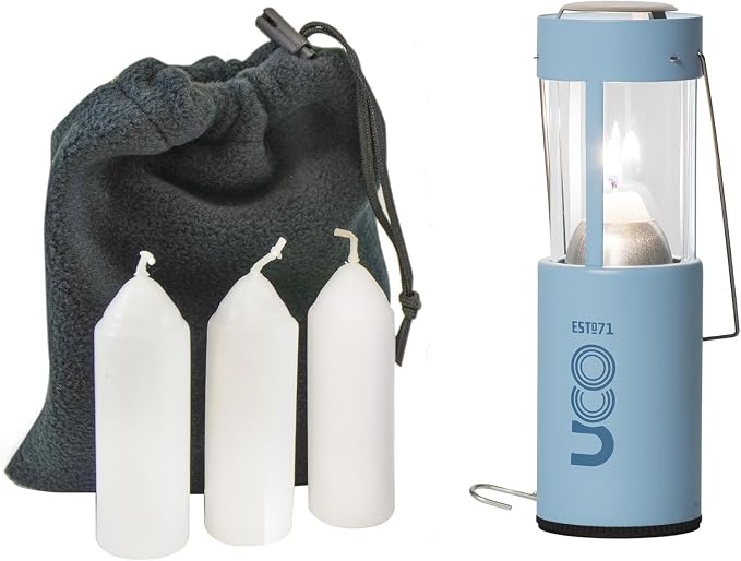 UCO Candle Lantern Value Pack with 4 Candles and Storage Bag, Collapsible Candle Lantern for Camping & Emergency Preparedness
