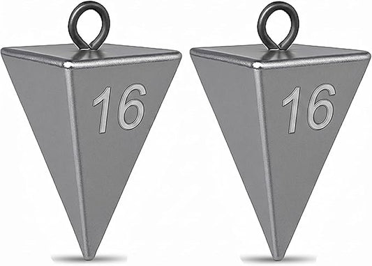 Pyramid Sinkers for Surf & Saltwater Fishing Weights - Durable Lead Fishing Sinkers, 1oz,2oz,3oz,4oz,5oz,6oz,8oz, Assortment Packs.