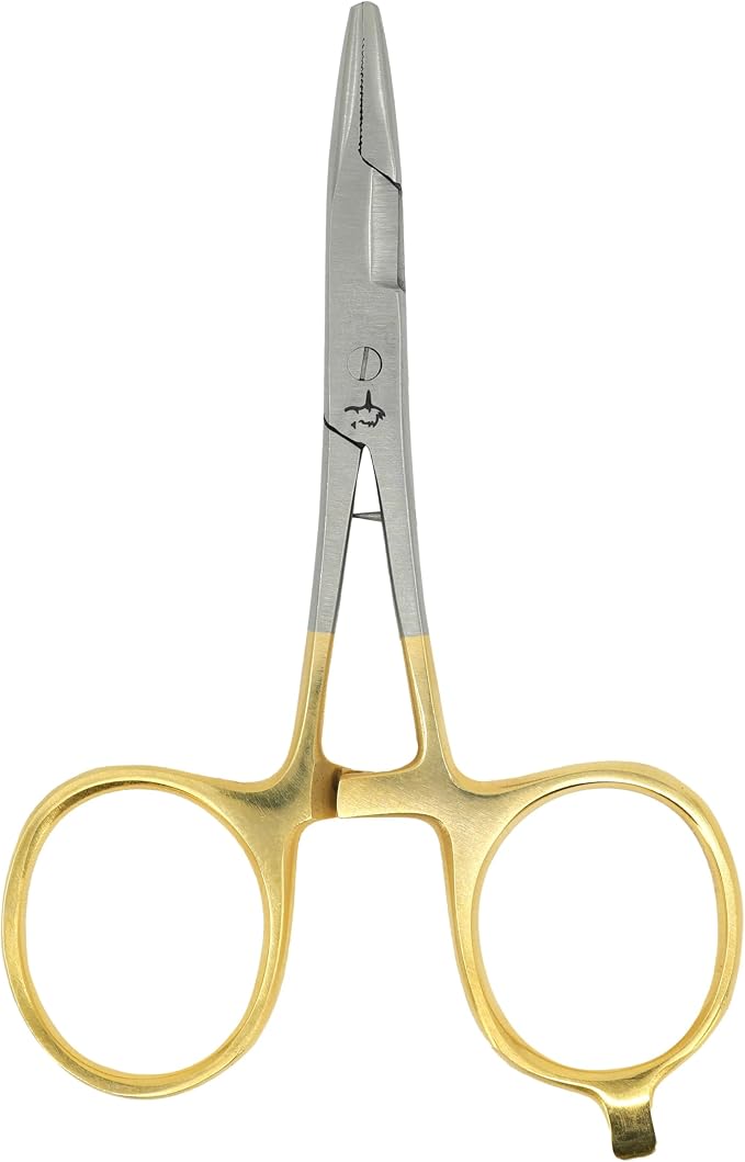 Kingfisher Fishing Accessory Fly Fishing Scissor Clamp Forcept Hemostat for Fly Fishing Hook Removal, Straight