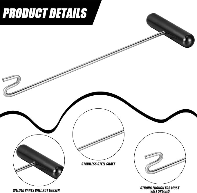Sotiff 2 Pcs 12 in Stainless Steel Fish Hook Remover Tools Summer Fishing Hook Quick Removal Device Saltwater Dehooker Aluminum and Fish Dehooker for Fisherman