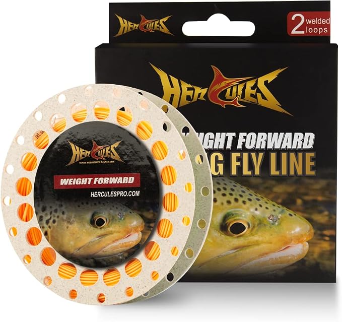 HERCULES Fly Fishing Line Floating Weight Forward Fly Line with Double Welded Loop