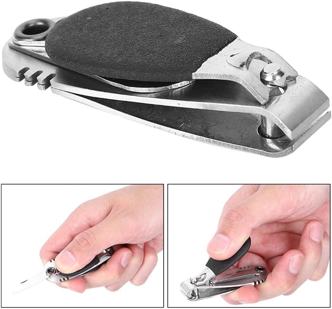2-Pcs Stainless Steel Fishing Line Cutters – Multi-Purpose Clippers for Freshwater & Saltwater Angling, Portable & Durable Tool with Rubber Grip