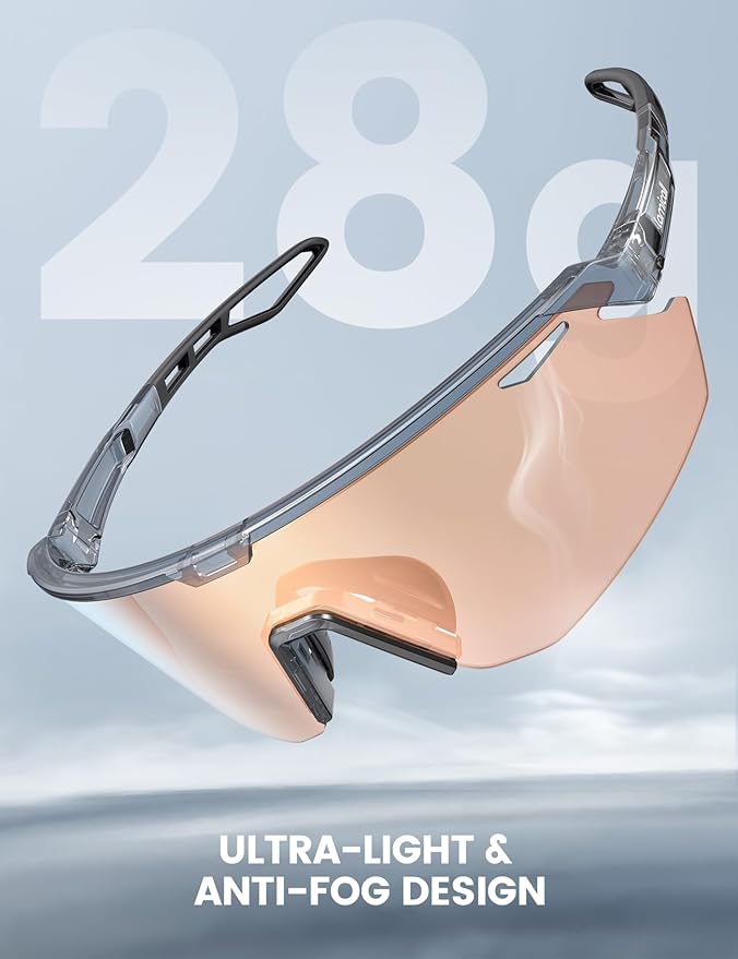 Lamicall 24g Polarized Sports Sunglasses for Men Women - UV400 Protection Sun Glasses for Baseball Running Cycling Fishing