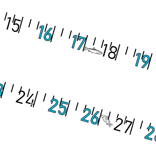 Fish Ruler Sticker 36" Clear Boat Measuring Tape 2Pcs Adhesive Fish Measuring Sticker Adhesive Fish Ruler for Boat Truck Rod Kayak