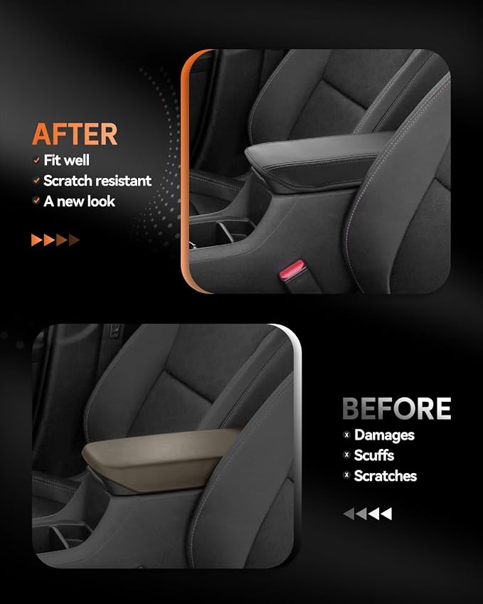 CDEFG for 2027 Chevrolet Bolt EV Center Console Cover Armrest Box Cover for 2027+ Chevy Bolt EV (LT/RS) Accessories Console Arm Rest Protector