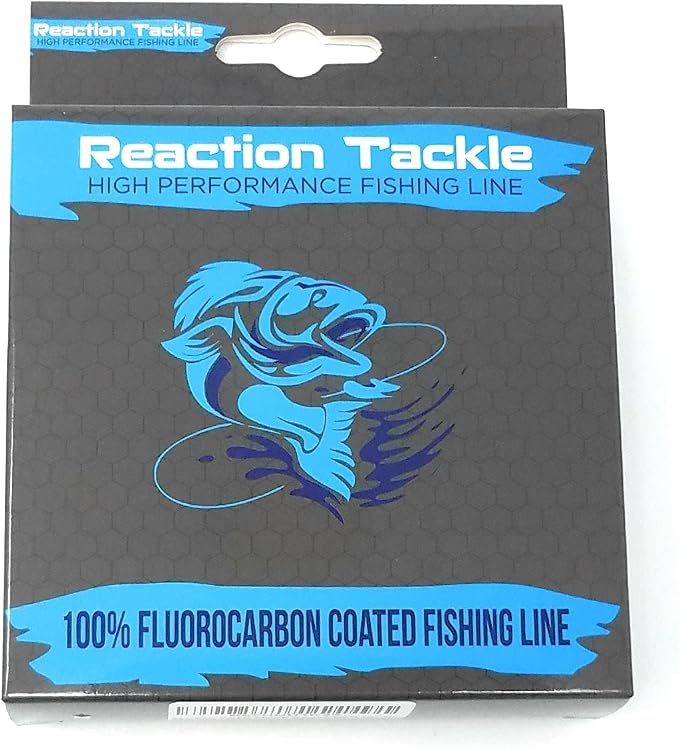 Reaction Tackle Fluorocarbon Coated Fishing Line, 350yds - Superior Strength, Low Visibility, Abrasion Resistant - Ideal for Freshwater or Saltwater Fishing, Monofilament Upgrade