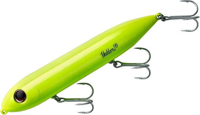 Heddon Super Spook Topwater Fishing Lure for Saltwater and Freshwater, Chartreuse, Super Spook (7/8 oz)