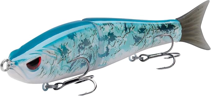 Bassdash SwimShad Glide Baits Jointed Swimbait Bass Pike Salmon Trout Muskie Fishing Lure,3-Pack