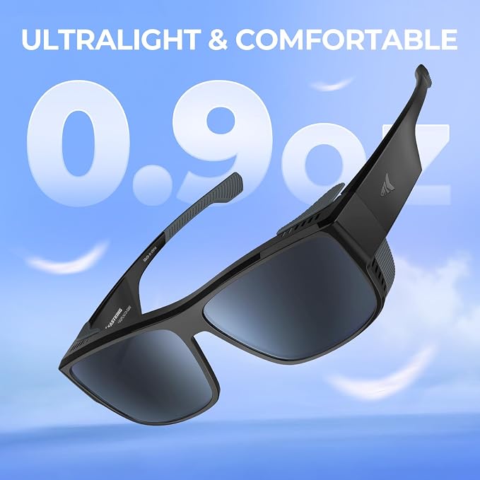 KastKing Comal Fit-Over Polarized Sports Sunglasses With PuriVex Protective Lens Coating, Fishing Driving, UV400, Men Women