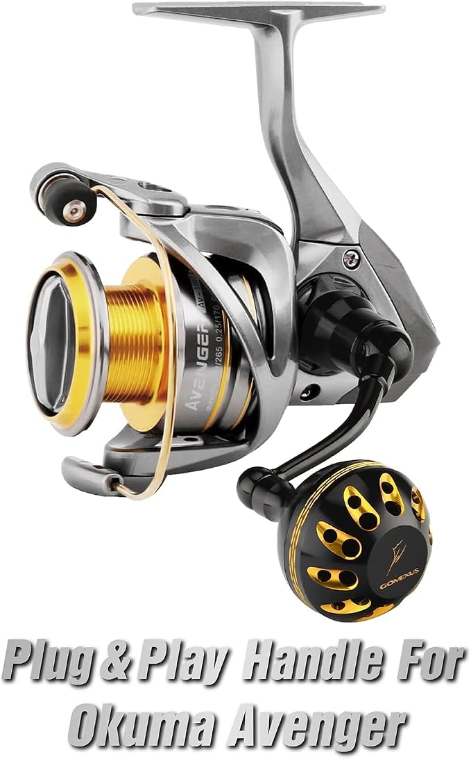GOMEXUS Power Handle Compatible for Okuma Ceymar Avenger Helios Spinning Reel Replacement Crank