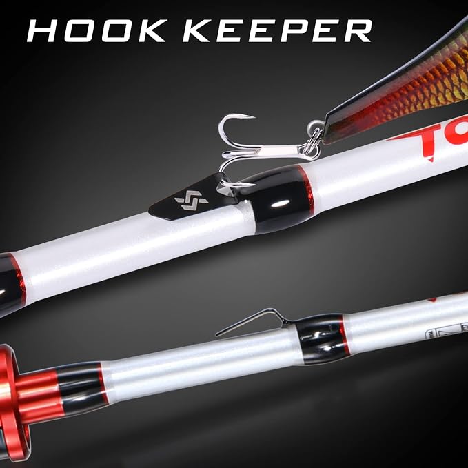 Sougayilang Spinning Combo, Medium Heavy Fishing Pole and 2000 Spinning Reel Set, Fishing Rod and Reel Commbo for Bass Fishing Tackle
