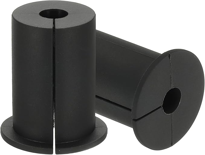 PATIKIL Wall Grommets for Cables 1", 2 Pcs Cable Routing Kit Silicone Hole Grommet Feed Through Bushing for Ethernet Accessories with 0.33" (8.5mm) Hole, Black